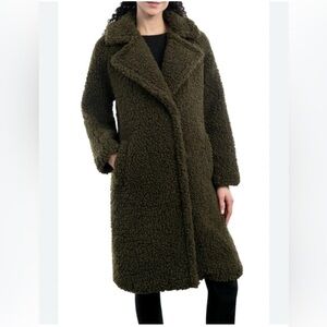 Luxurious Olive Green Teddy Coat